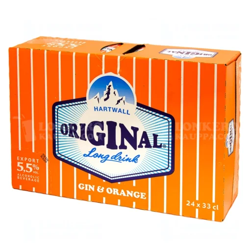Hartwall Original Gin & Orange Long Drink Appelsiinilonkero 5,5% 24-pack