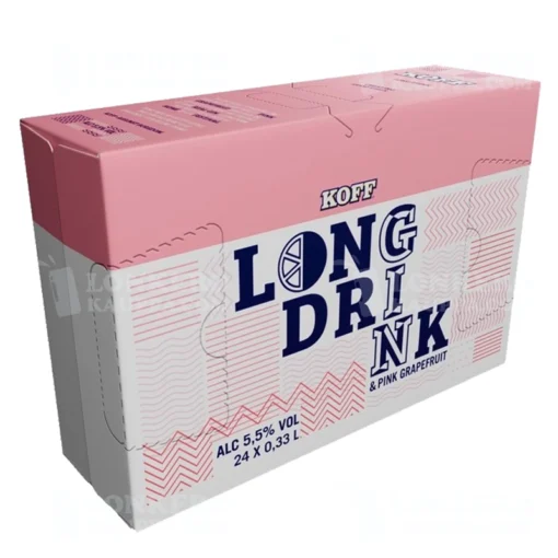 Koff Long Drink Pink Grapefruit lonkero 5,5% 24-pack laatikko